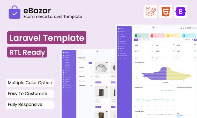 Ebazar - Ecommerce Laravel Admin Template
